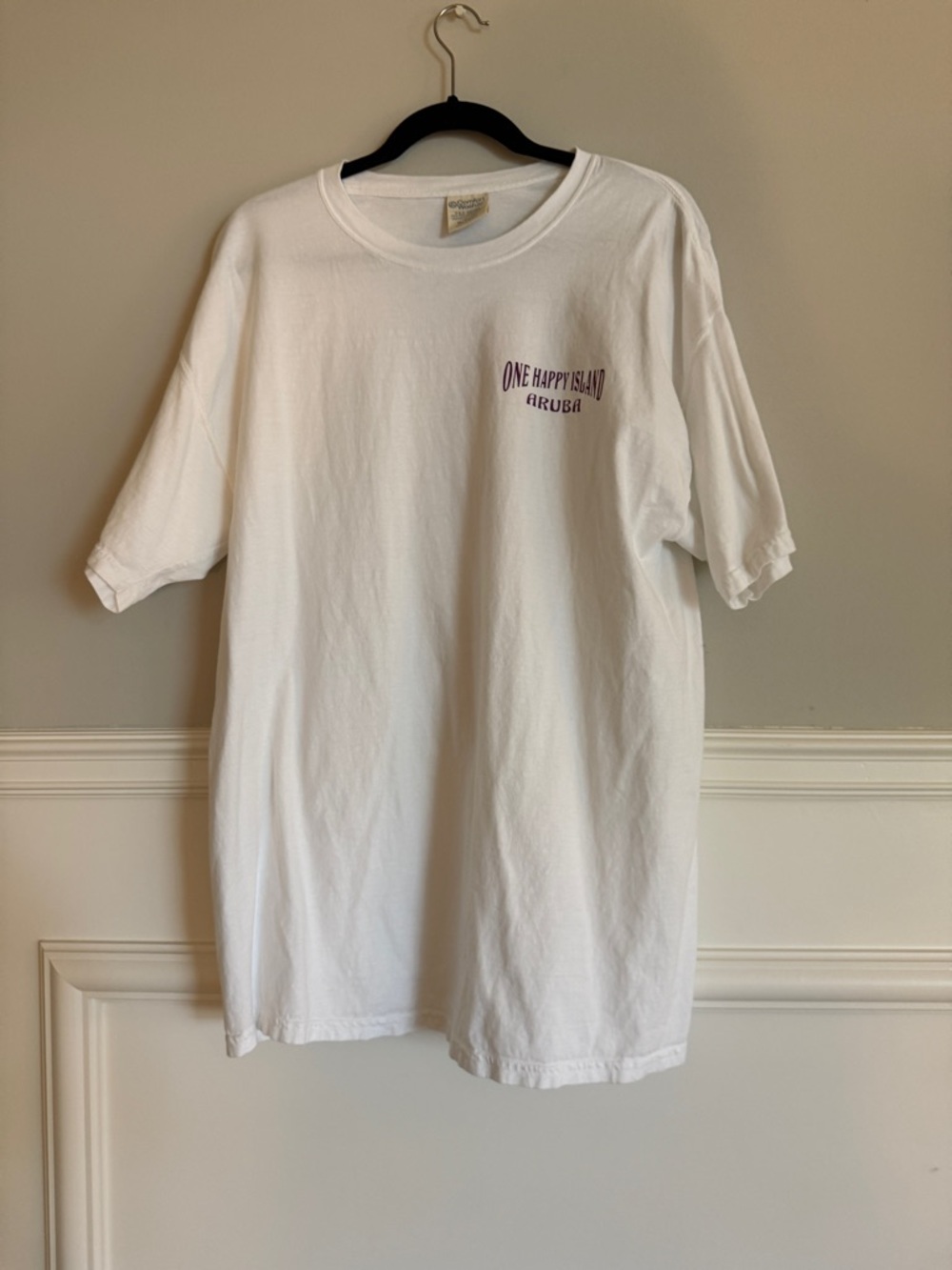 One Happy Island Aruba White Short-Sleeve Graphic Tee